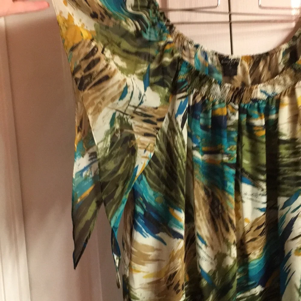 Butterfly flutter sleeve blouse 1x more like 26/28 - Picture 2 of 5